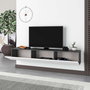 Hanah Home Francy 180 Soporte para TV Antracita y Blanco